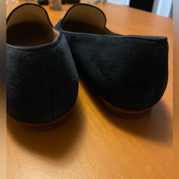 Ladies Talbot blue suede shoes with dog. - Picture 5 of 10